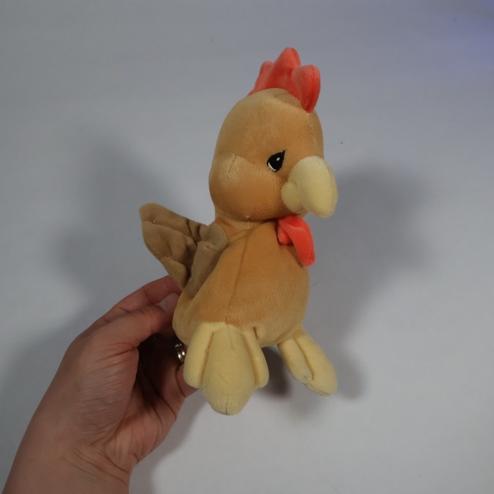 Vtg Precious Moments Tender Tails Chicken Rooster Plush 1998 Enesco Tan Beanbag